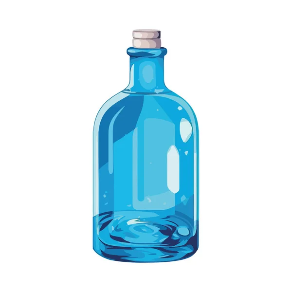 Transparent Whiskey Bottle White — Stock Vector