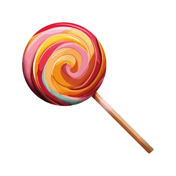 甜甜的螺旋形糖果盖在白色上面 — 图库矢量图片