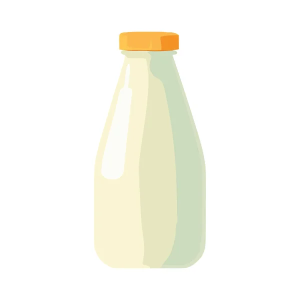 Bebida Saudável Uma Garrafa Plástico Sobre Branco — Vetor de Stock