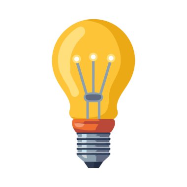 Beyaz yerine sarı ampul çizimi