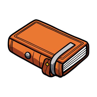 Beyaz yerine eski moda deri kitap kapağı.