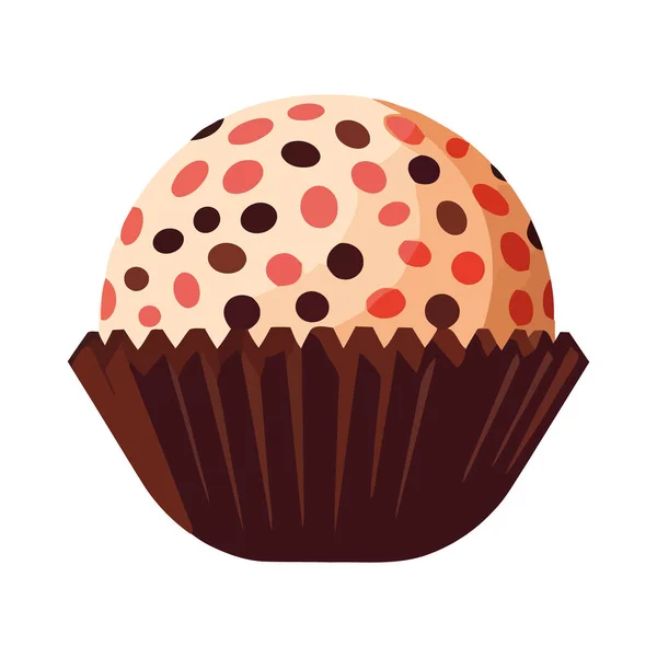 Hembakade Muffins Med Glasyr Över Vitt — Stock vektor