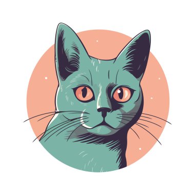 Beyaz yerine sevimli evcil kedi.