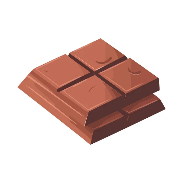 Süße Schokolade Über Weiß — Stockvektor