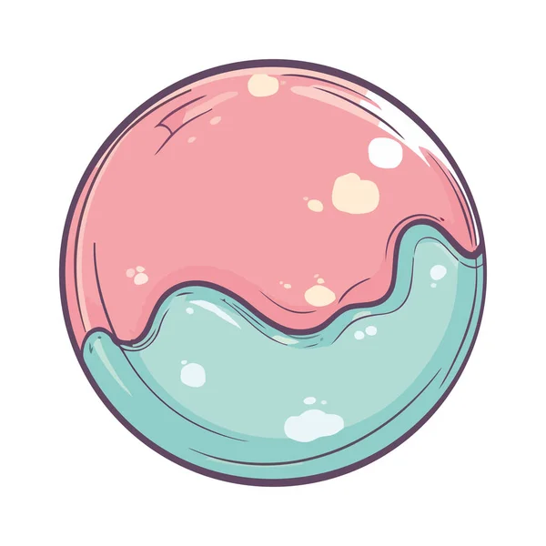 Boule Bonbons Frais Sur Blanc — Image vectorielle