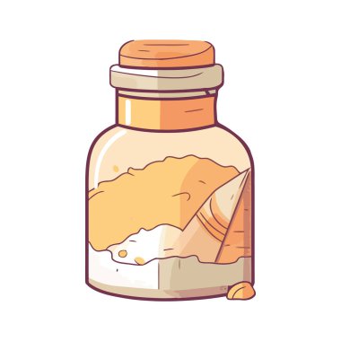 Kavanozda organik yiyecekler.