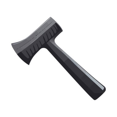 Beyaz üzerine keskin metal balta