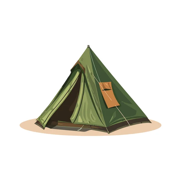 Camping Tente Vecteur Sur Blanc — Image vectorielle