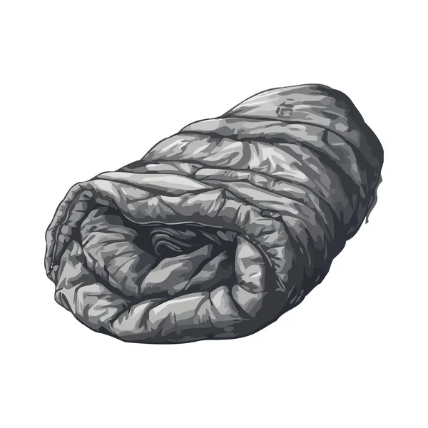 Sleeping Bag Design Illustration White — Stock Vector