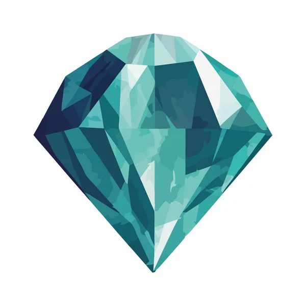 Diamante Brilhante Forma Topázio Isolado — Vetor de Stock