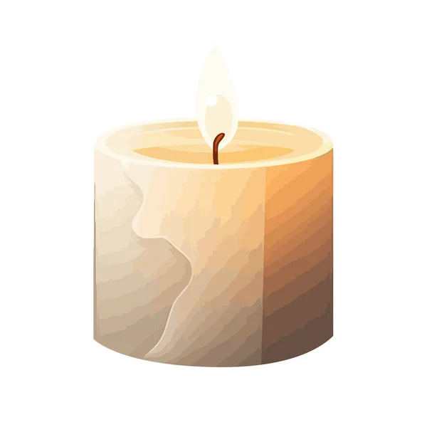 Brennendes Kerzenmuster Über Weiß — Stockvektor
