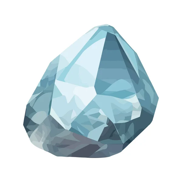 Κρύσταλλο Πολύτιμος Λίθος Αντανακλά Φωτεινή Φύση Πάνω Από Λευκό — Διανυσματικό Αρχείο
