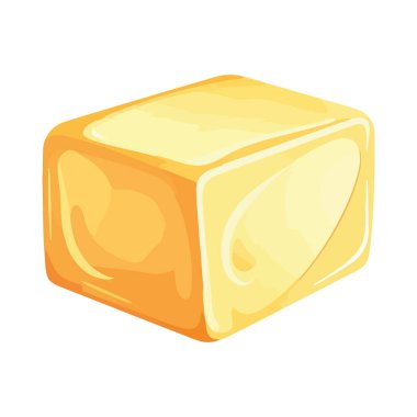 cheese block design over white