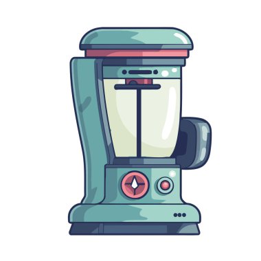 Metalik karıştırıcı çizimi beyaz üzerine