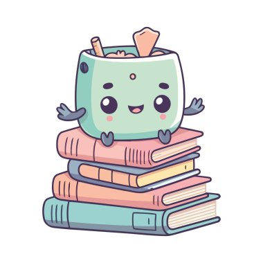 Antika kitaplar yığını ve Kai 'nin arkadaşı izole edilmiş.