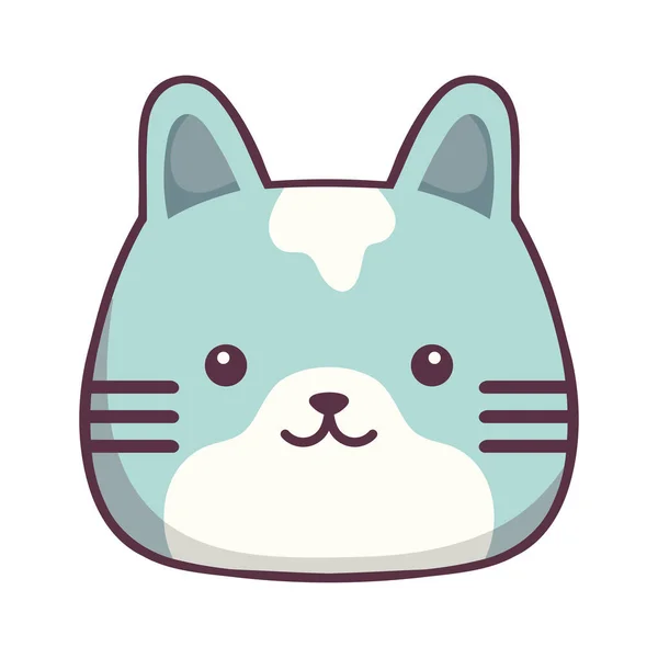 Cute Kitten Mascot White — Stock Vector