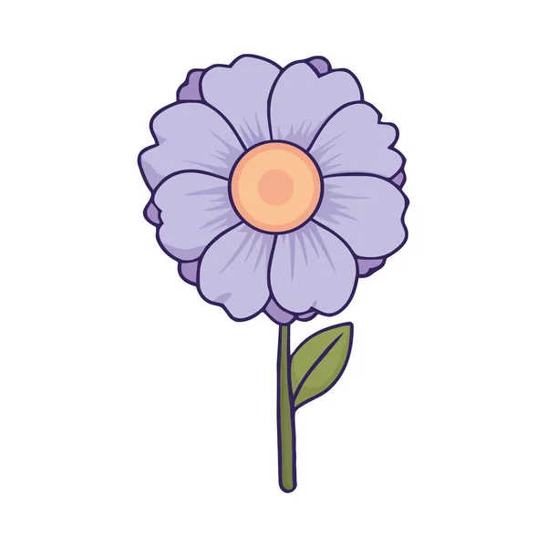 Фіолетовий Квітковий Дизайн Вектор Над Білим — стоковий вектор