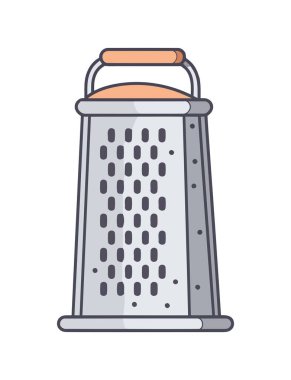 Metal rendesi, keskin ve parlak, gurme yemek ikonu izole