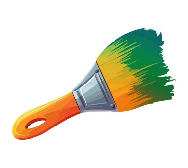 Boya fırçasını ahşap saplı simgeyle onar