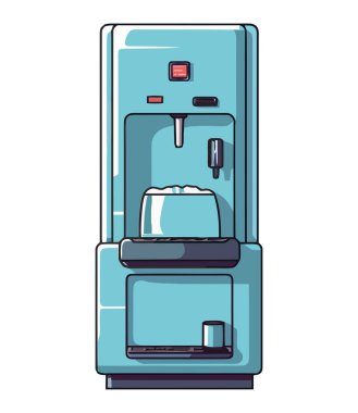 Modern soğutucu su ikonu izole edildi