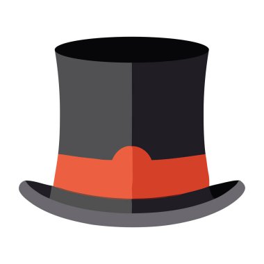 Eski moda sihirbaz silindir şapka simgesi izole