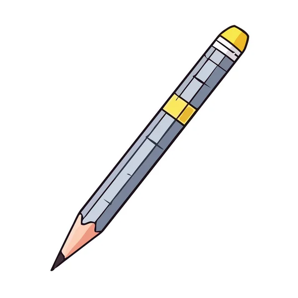 Pencil Icon White Background Isolated Icon Isolated — Stock Vector