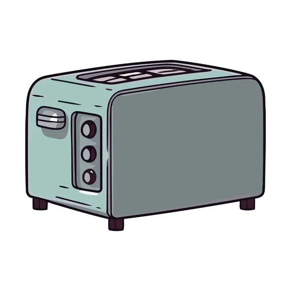 Modern Kitchen Equipment Toaster Icon Isolated — Stock Vector