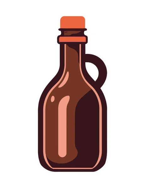 ワインボトルは 独立したお祝いとリフレッシュアイコンを象徴 — ストックベクタ