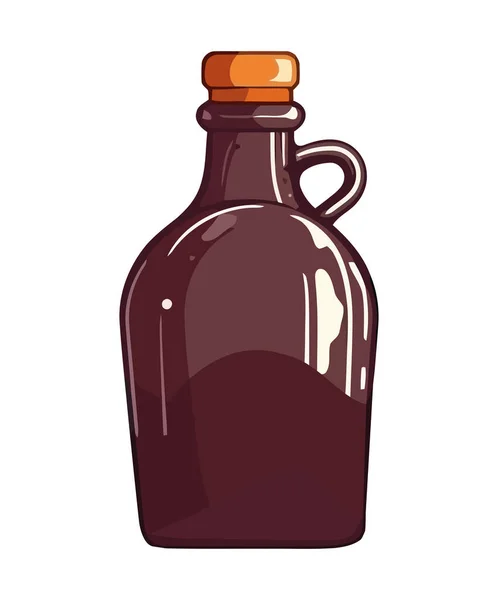 Organic Wine Bottle Illustration Symbol Freshness Icon Isolated — Stock Vector