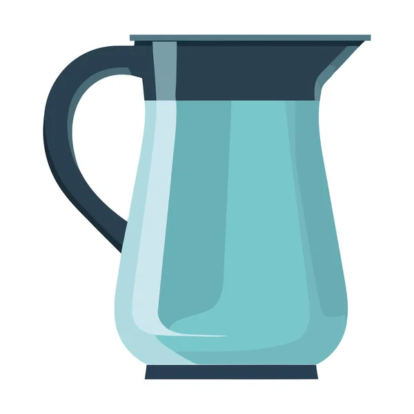 Vector Illustration Blue Pottery Jug Icon Isolated — Stock Vector