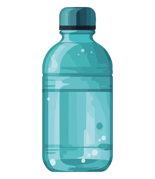 Botella Plástico Transparente Con Icono Agua Aislado — Archivo Imágenes Vectoriales