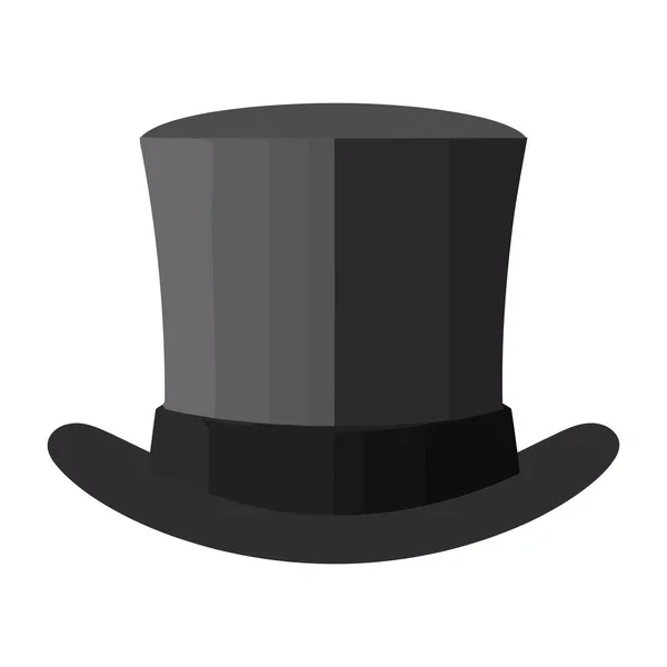 エレガントなトップの帽子は富と謎のアイコンが隔離を象徴 — ストックベクタ