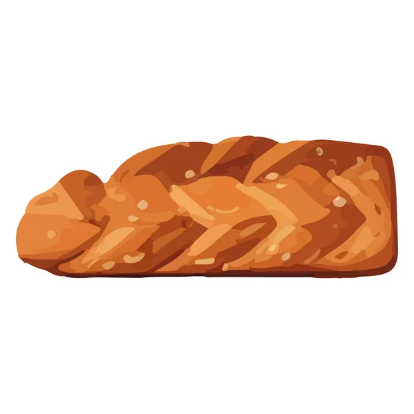Органический Хлеб Изысканный Десерт Икона Закуски Изолированы — стоковый вектор