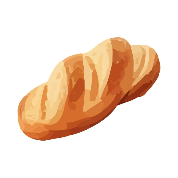 Свежеиспечённый Хлеб Изолированная Икона Закусок — стоковый вектор