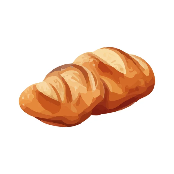 Słodki Chleb Symbolizują Smakoszy Kuchni Ikona Izolowane — Wektor stockowy