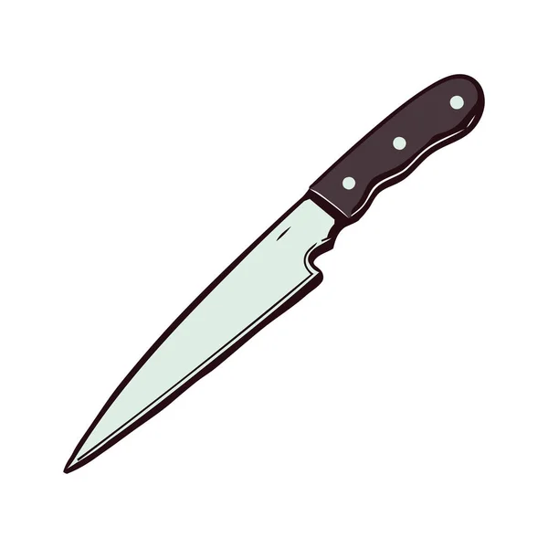 Shiny Steel Blade Sharp Kitchen Utensil Icon Icon Isolated — Stock Vector