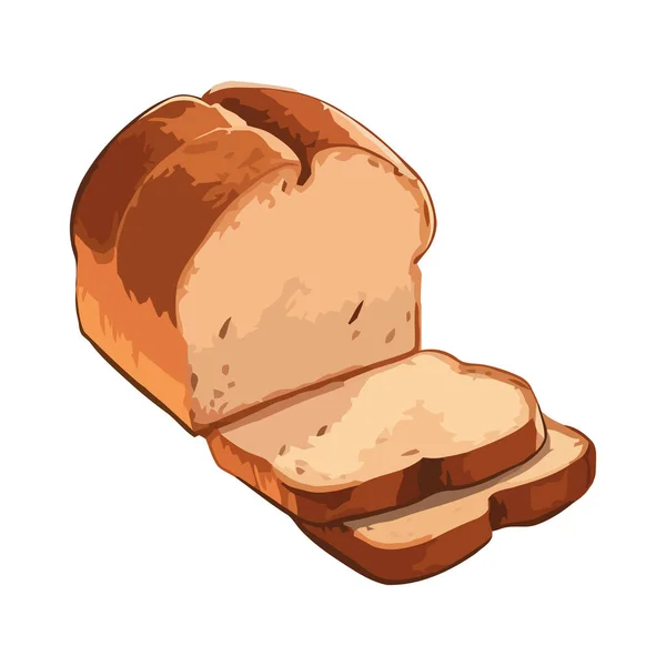 新鲜烘焙的面包 美味的小吃图标隔离 — 图库矢量图片