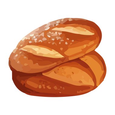 Tatlı yiyecek ekmeği, izole edilmiş, sağlıklı yemek ikonunu simgeler.