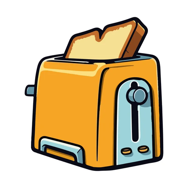 Toasted Bread Cute Toaster Icon Icon Isolated — Stock Vector