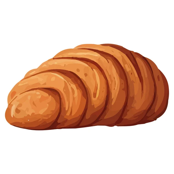 法式面包 有机小麦 美味图标隔离 — 图库矢量图片