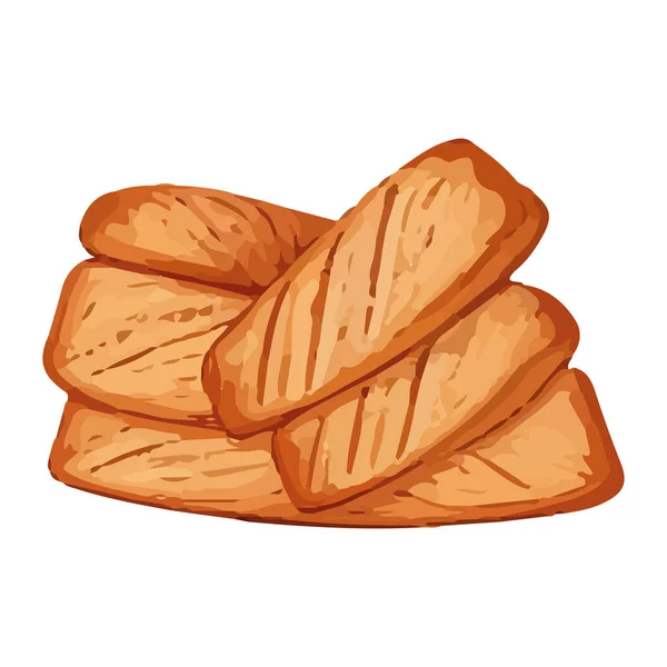 Изолированная Икона Изысканного Хлеба — стоковый вектор