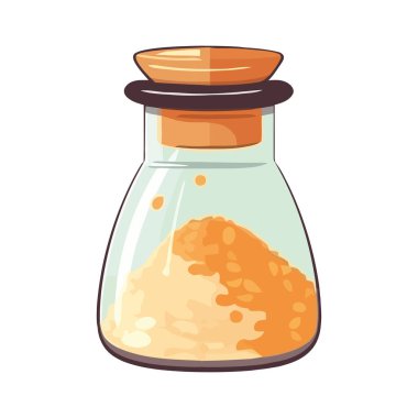 Şeffaf organik gıda tasarımı ikonu izole