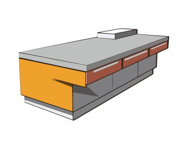 Düz izole mutfak dolabı vektör ikonu tasarımı
