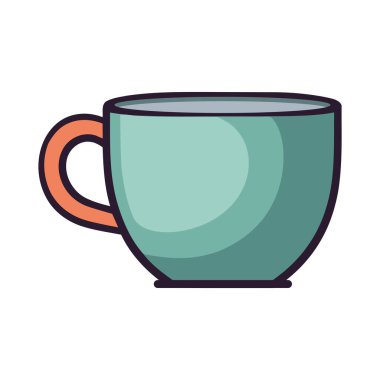 İzole edilmiş bir sabıka simgesinde sıcak içecek