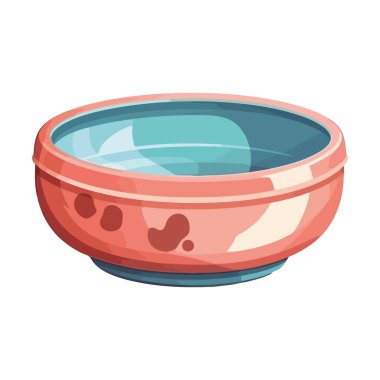 Beyaz arkaplan simgesi üzerindeki seramik plaka izole edildi