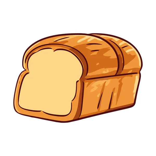 Čerstvé Chlebové Pokrmy Zdravé Občerstvení Ikona Izolované — Stockový vektor