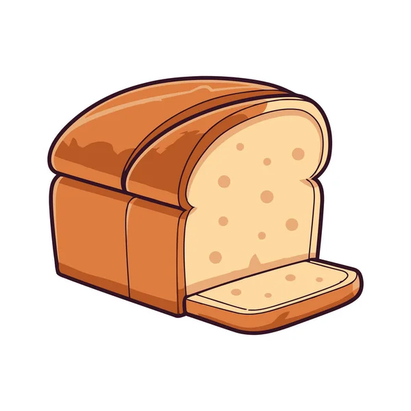 Gourmet Färskt Bröd Ikon Isolerad — Stock vektor