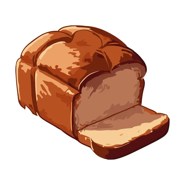 Gourmet Bread Sweet Handmade Gift Icon Isolated — Stock Vector