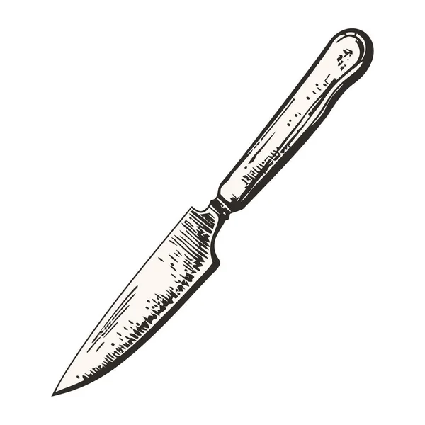 アンティークキッチン刃物のナイフアイコンを隔離 — ストックベクタ