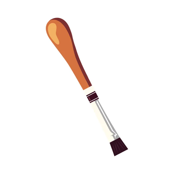 Paintbrush Identificador Madeira Design Ícone Isolado — Vetor de Stock